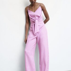 Lilac Tie Jumpsuit